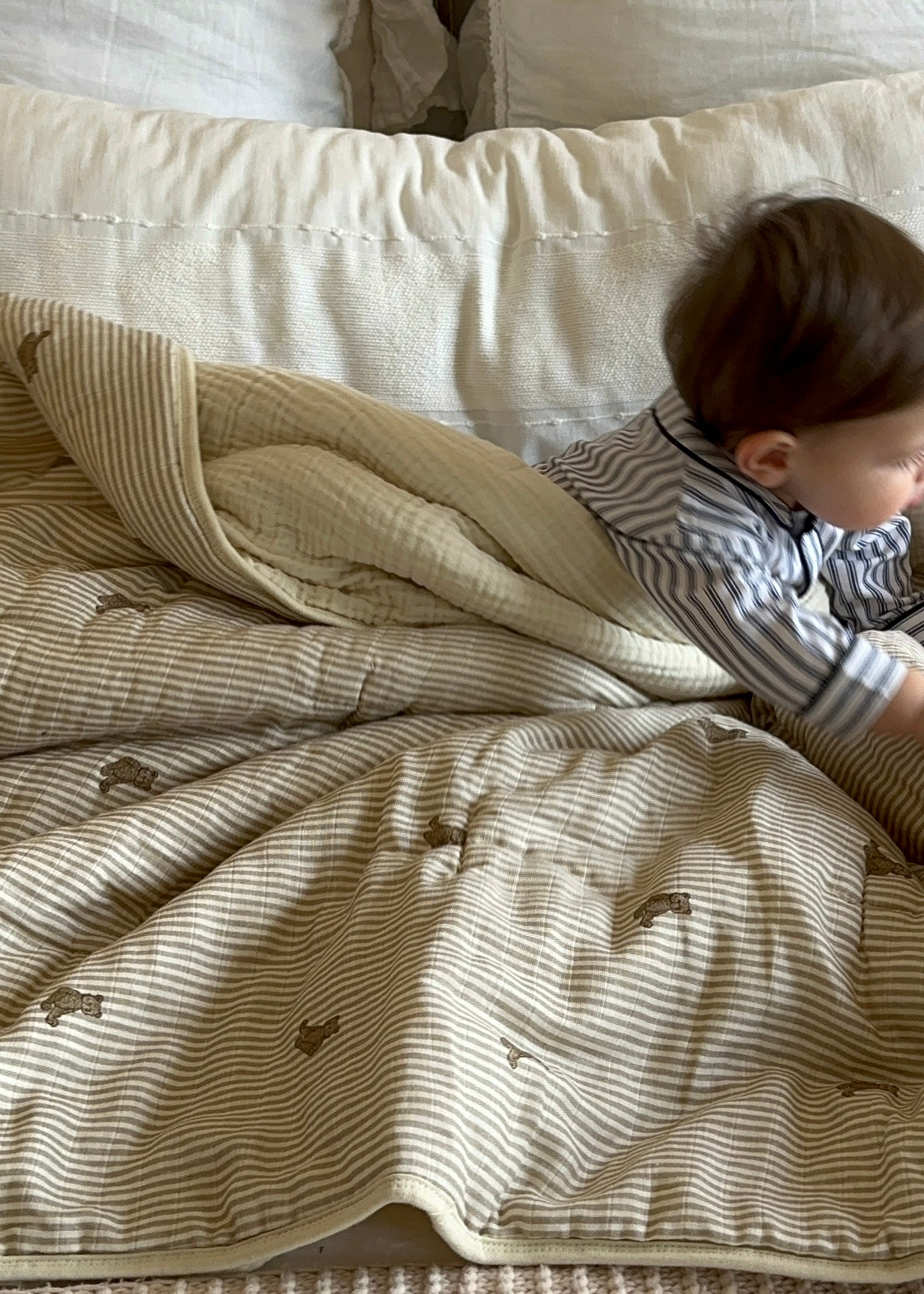 Bear - Premium Muslin Crib Quilt