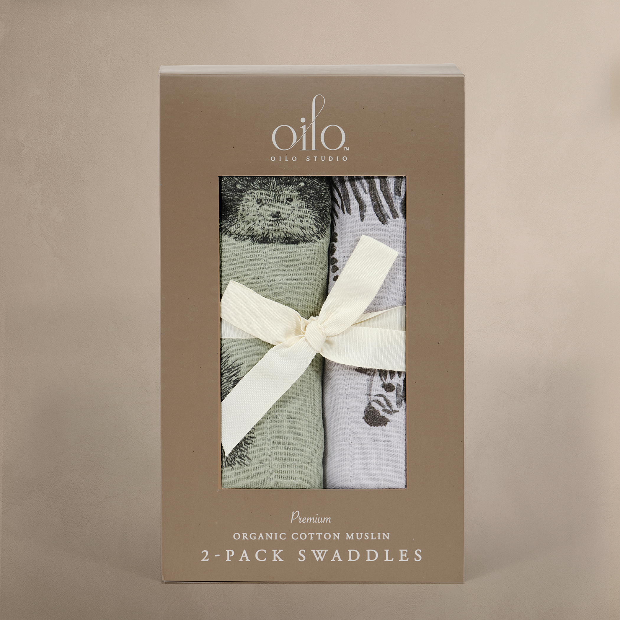 Hedgehog & Zebra - Muslin Swaddle Blanket Set