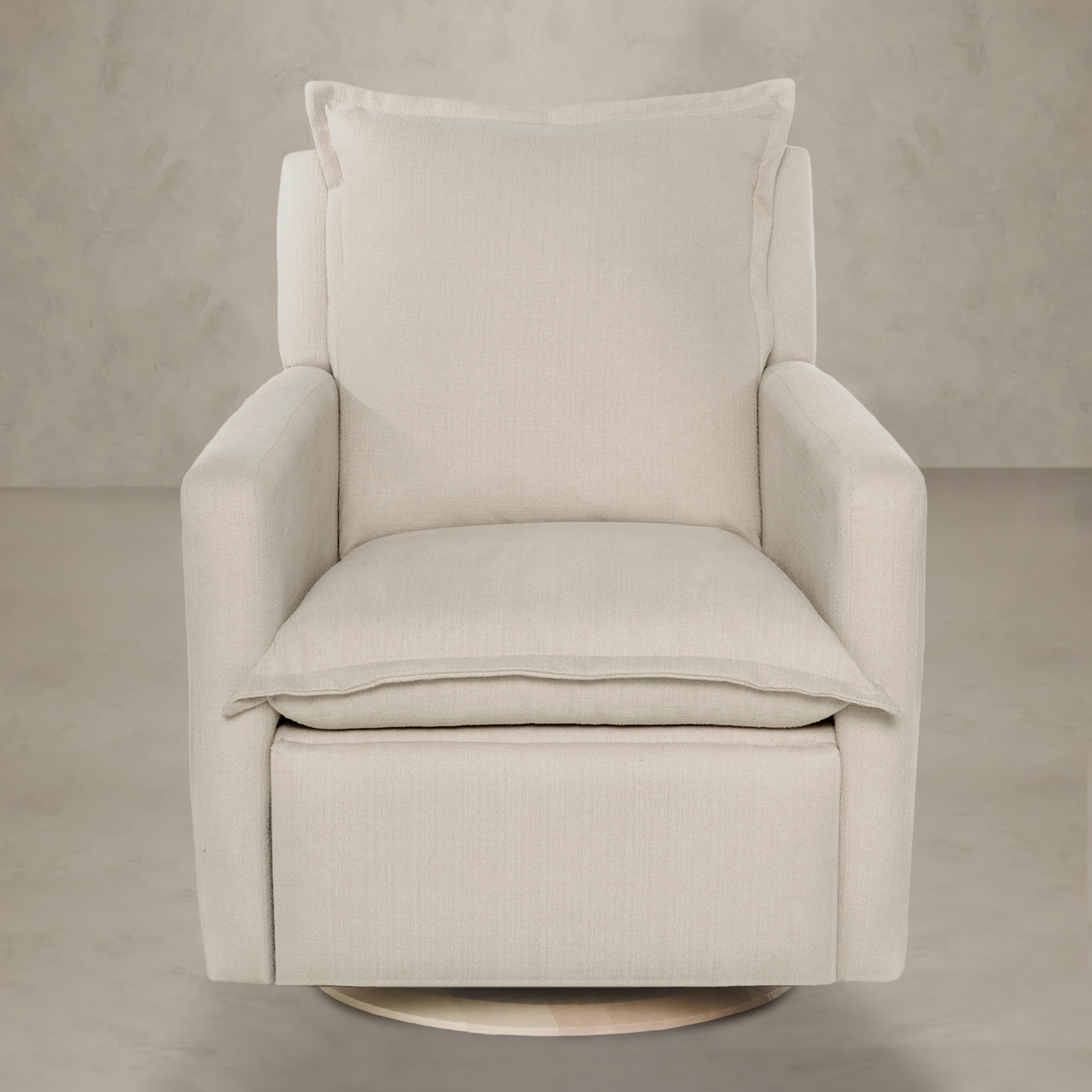 Flynn – Gliding Swivel Nursery Recliner - High Performance Basket Sand