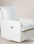Flynn – Gliding Swivel Nursery Recliner - High Performance Bouclé Oyster