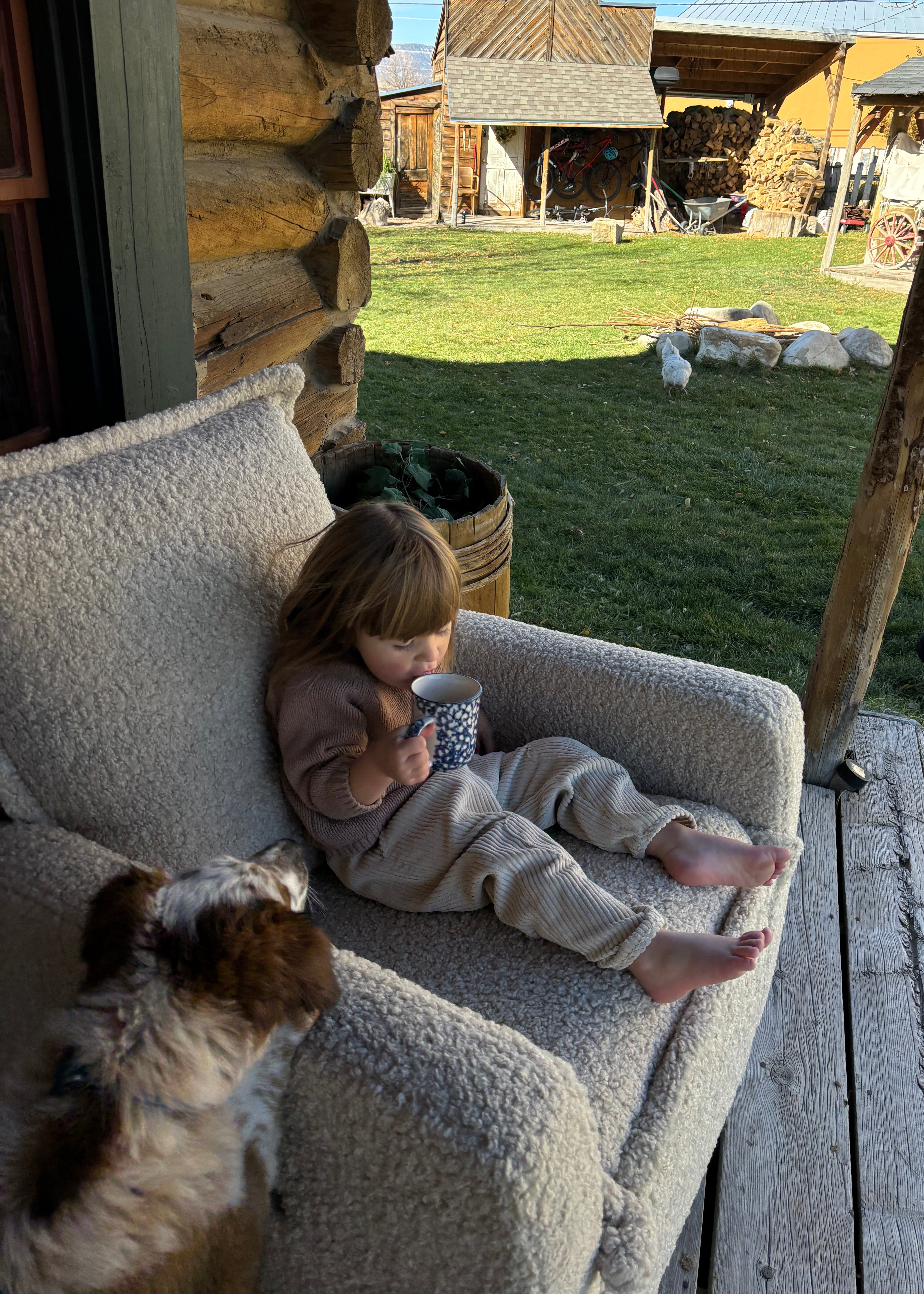 Flynn – Gliding Swivel Nursery Recliner - Sheepskin Linen