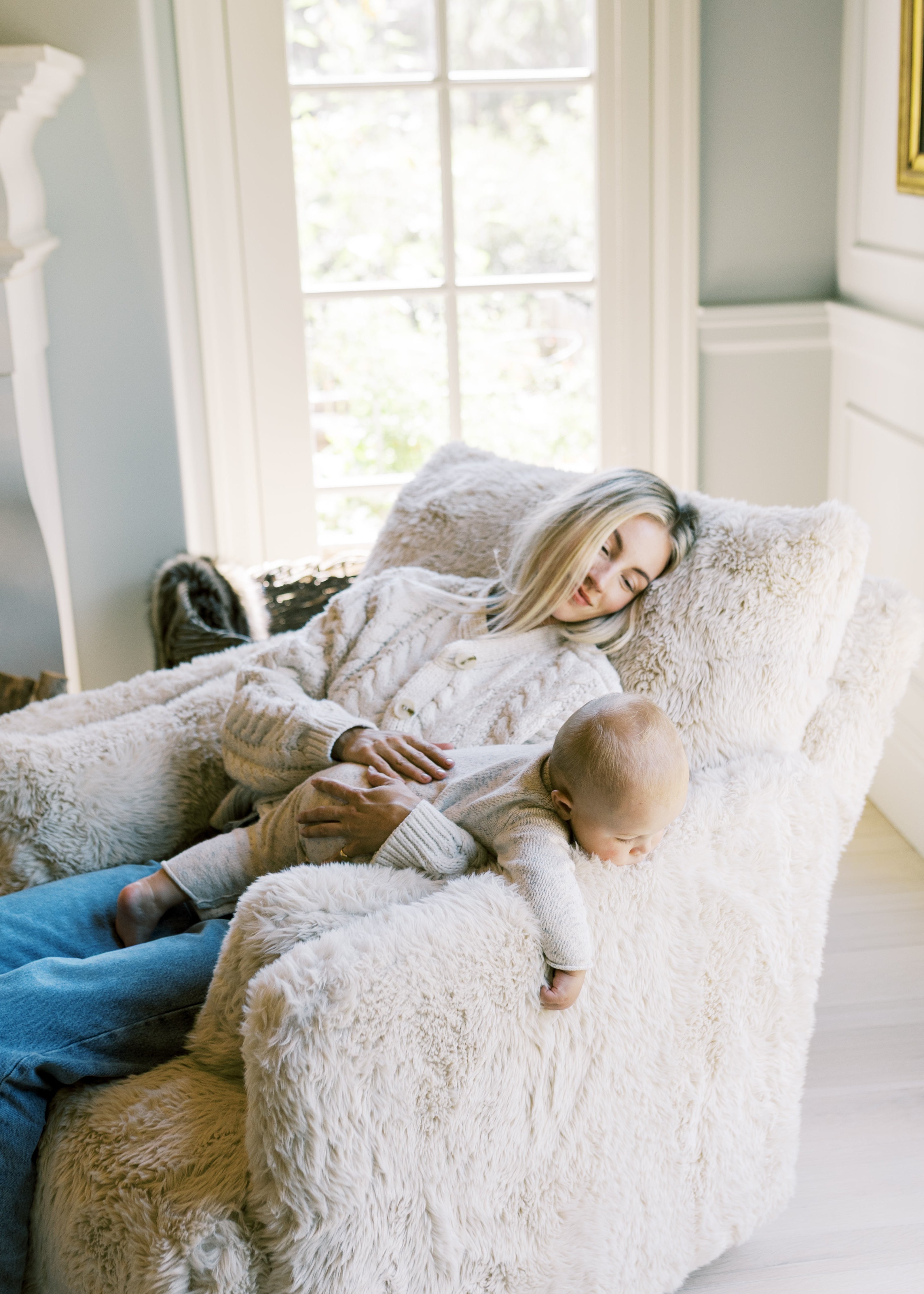 Ollie: a Chair and a Half - Swivel Nursery Glider with Back Recline Feature - Aussie Faux Hide