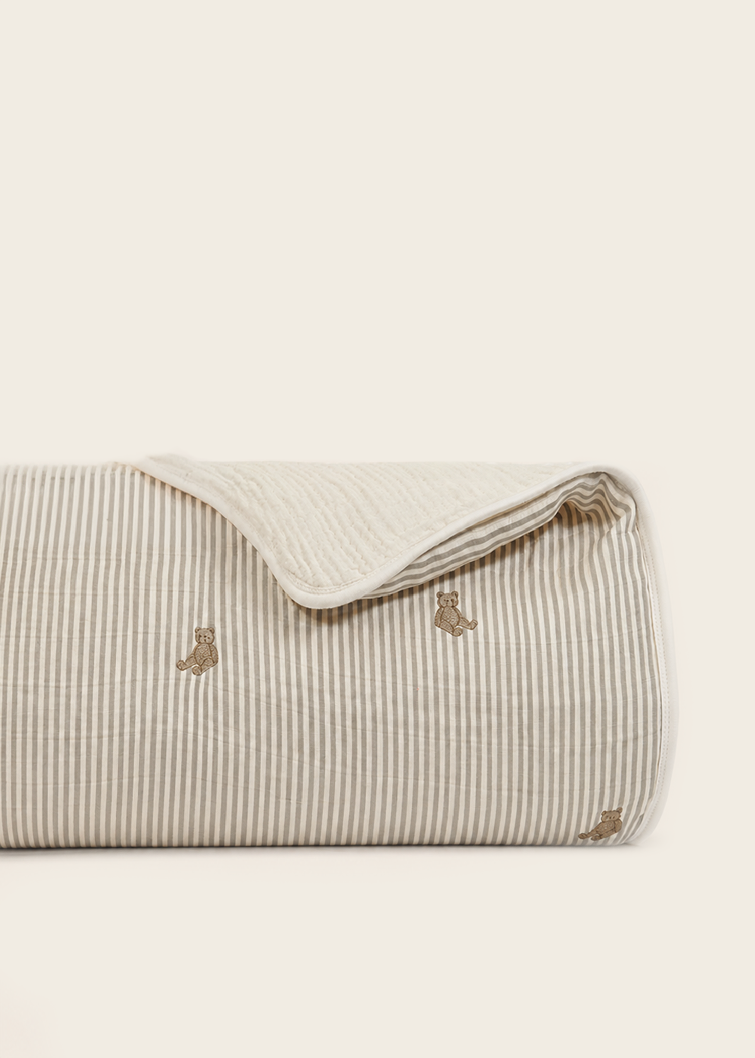 Bear - Premium Muslin Crib Quilt - IMPERFECT