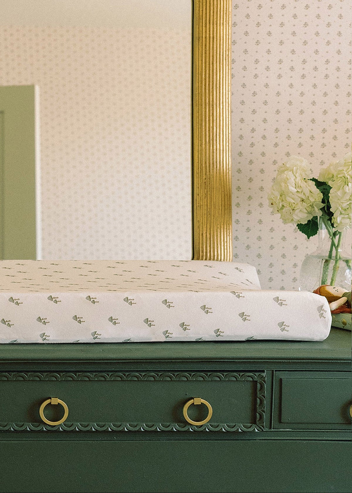 Mushroom Nursery - Convertible Bassinet Sheet & Changing Pad Cover