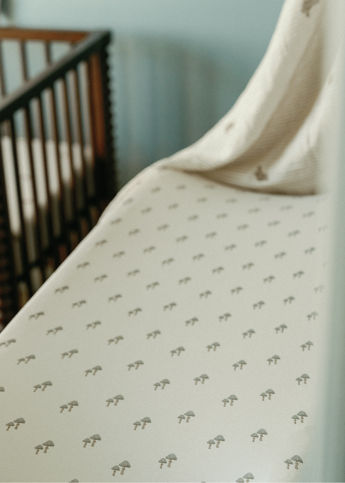 Mushroom Nursery - Convertible Bassinet Sheet & Changing Pad Cover
