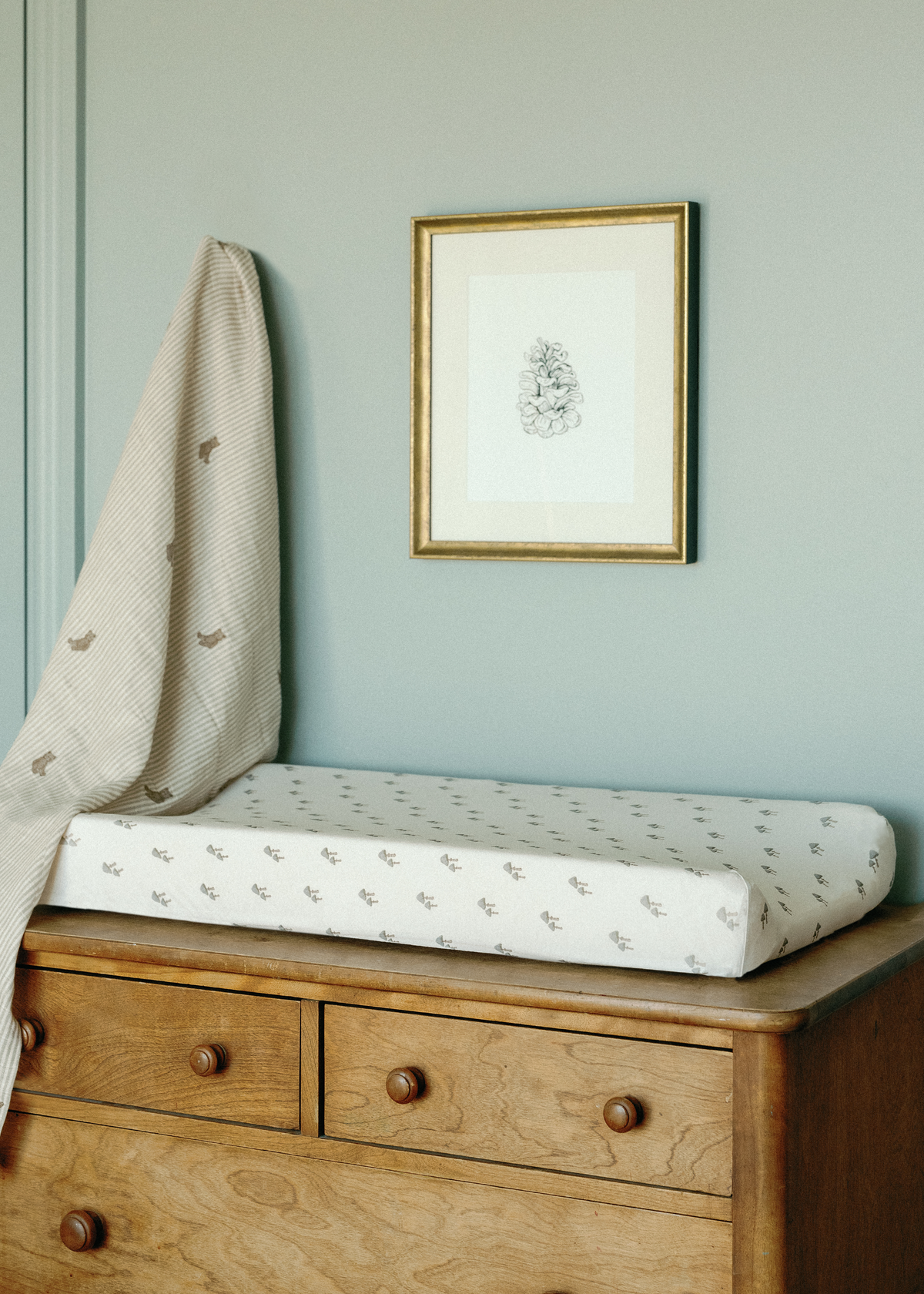 Mushroom Nursery - Convertible Bassinet Sheet & Changing Pad Cover