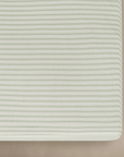 'Sea Moss' Sage Green Stripe - Crib Sheet