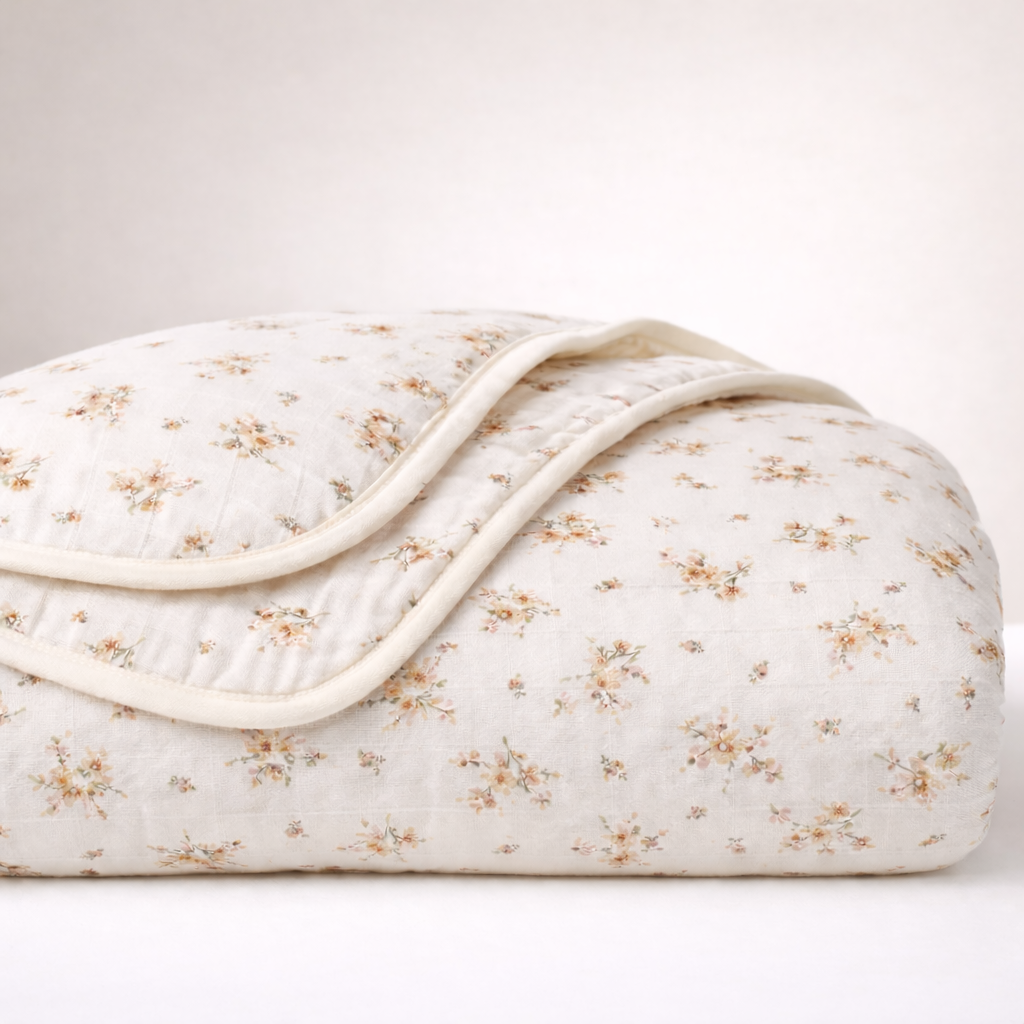 Dainty Floral - Premium Muslin Crib Quilt