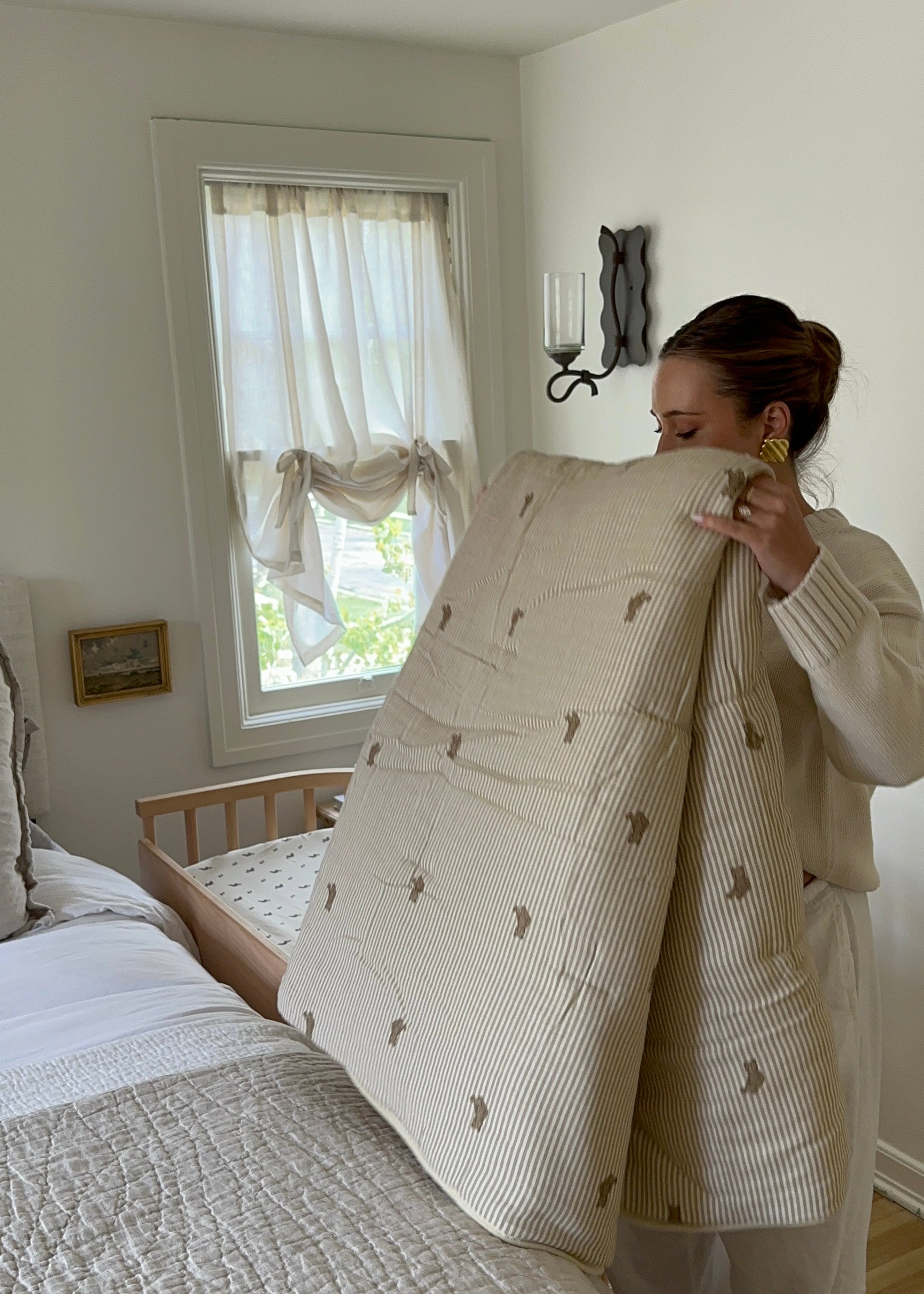 Bear - Premium Muslin Crib Quilt