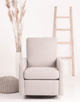 Drew – Gliding Swivel Nursery Recliner - High Performance Ecru
