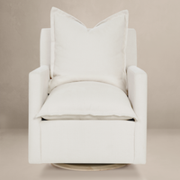 NOLA – Swivel Nursery Glider – High Performance Ivory