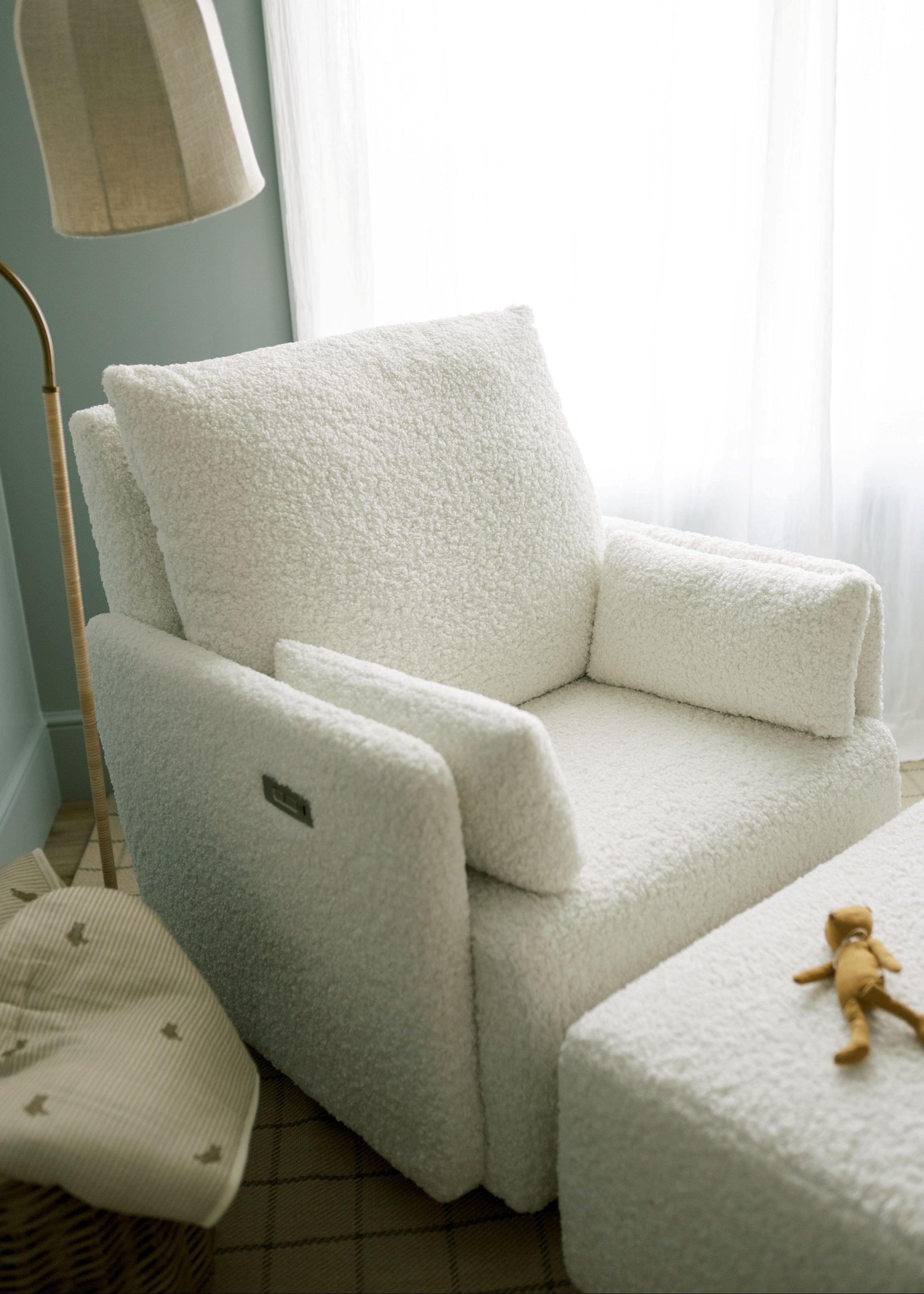 Ollie: a Chair and a Half - Swivel Nursery Glider with Back Recline Feature