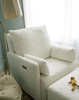 Ollie: a Chair and a Half - Swivel Nursery Glider with Back Recline Feature