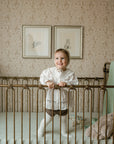 'Sea Moss' Sage Green Stripe - Crib Sheet