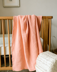 'Eggshell' Creme & 'Rosette' Pink - Premium Muslin Swaddle Blanket Set