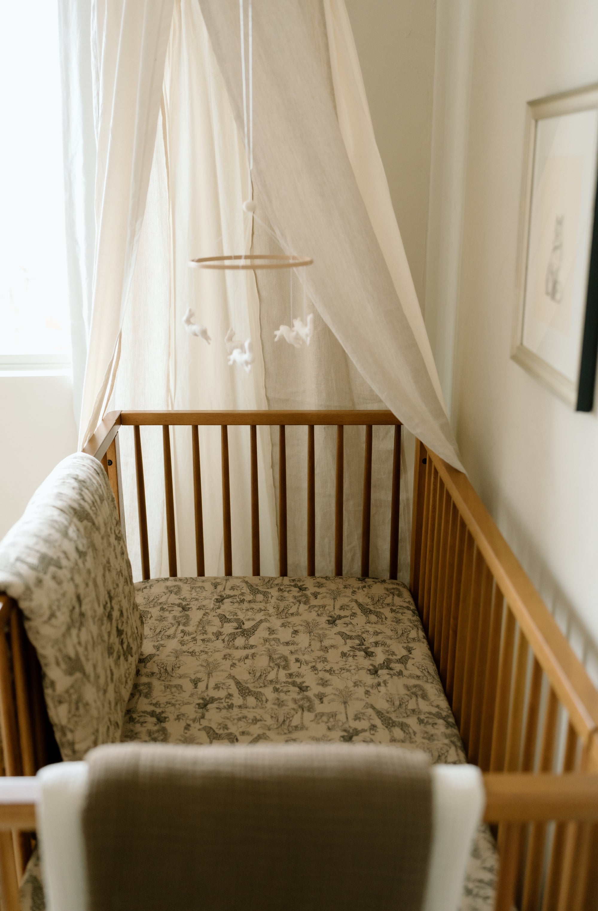 'Vintage Safari' Nursery - Premium Muslin Crib Quilt & Sham
