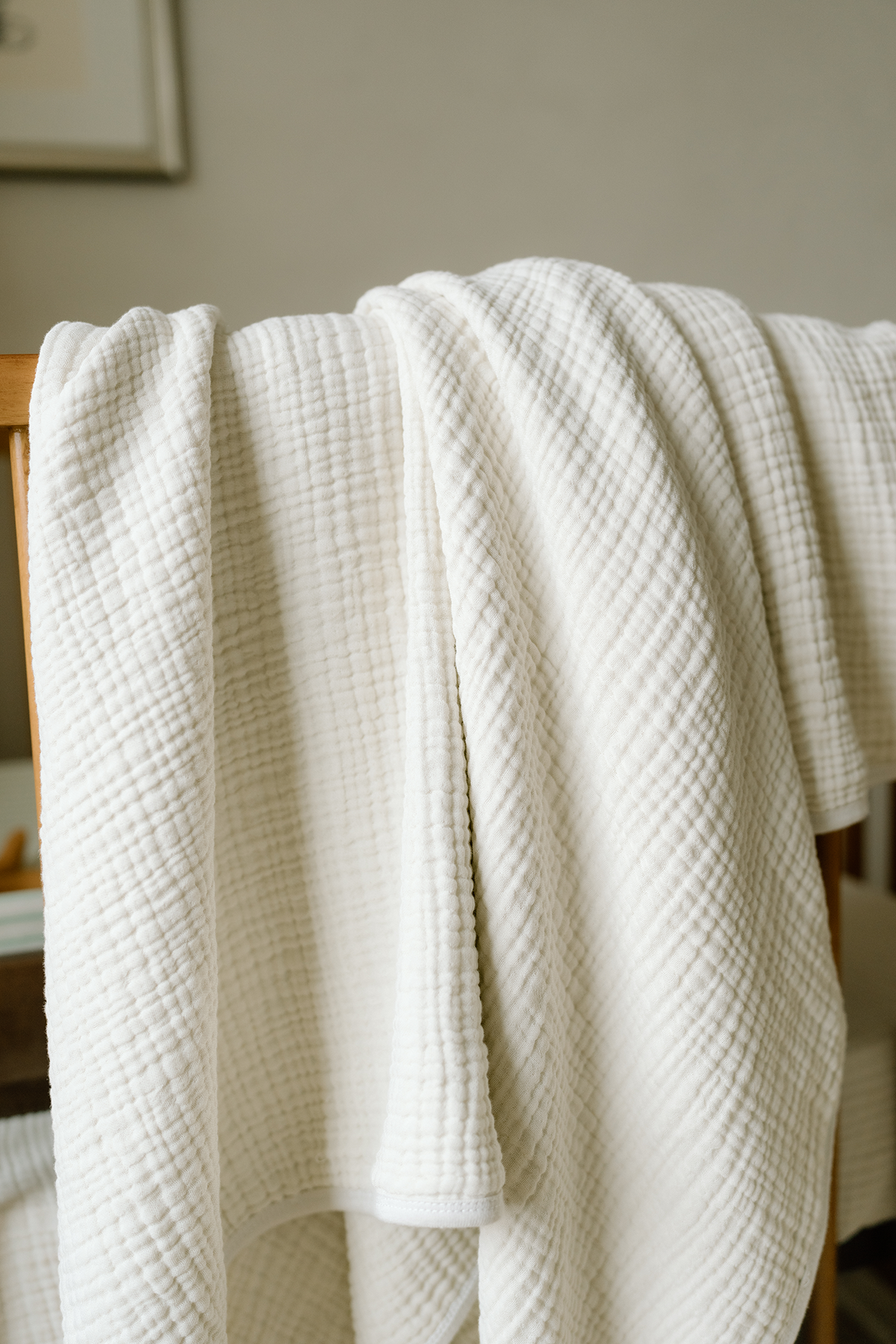 'Eggshell' Creme & 'Rosette' Pink - Premium Muslin Swaddle Blanket Set
