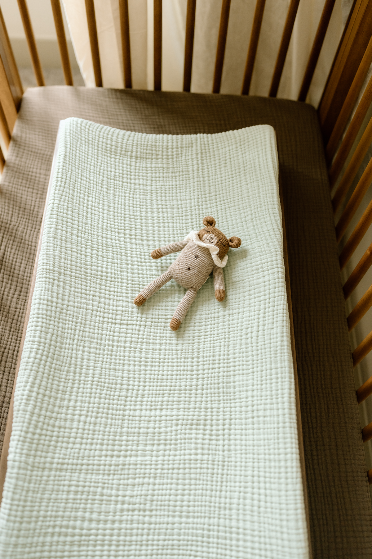 'Sea Moss' Sage Green - Premium Muslin Changing Pad Cover