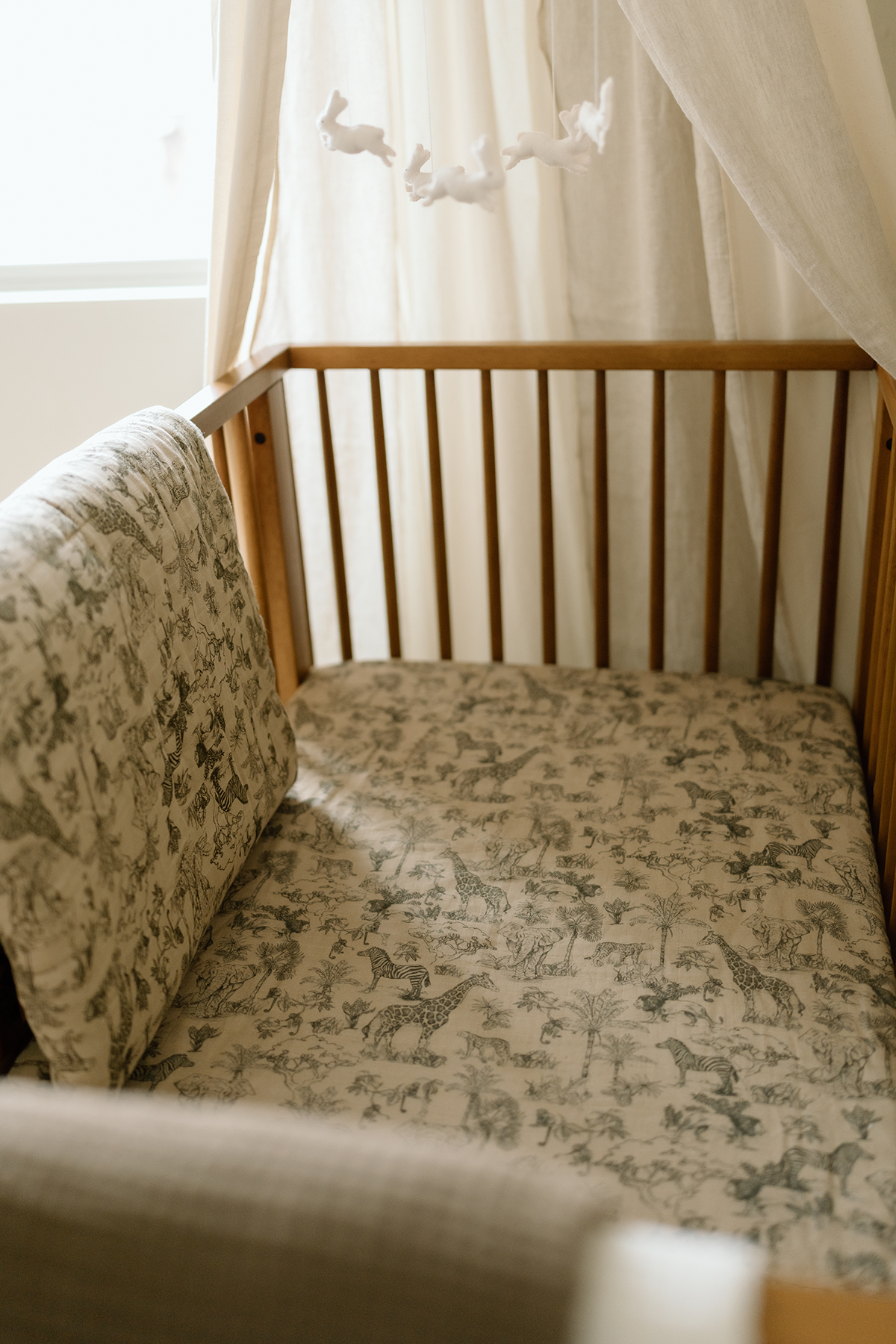 'Vintage Safari' Nursery - Crib Sheet