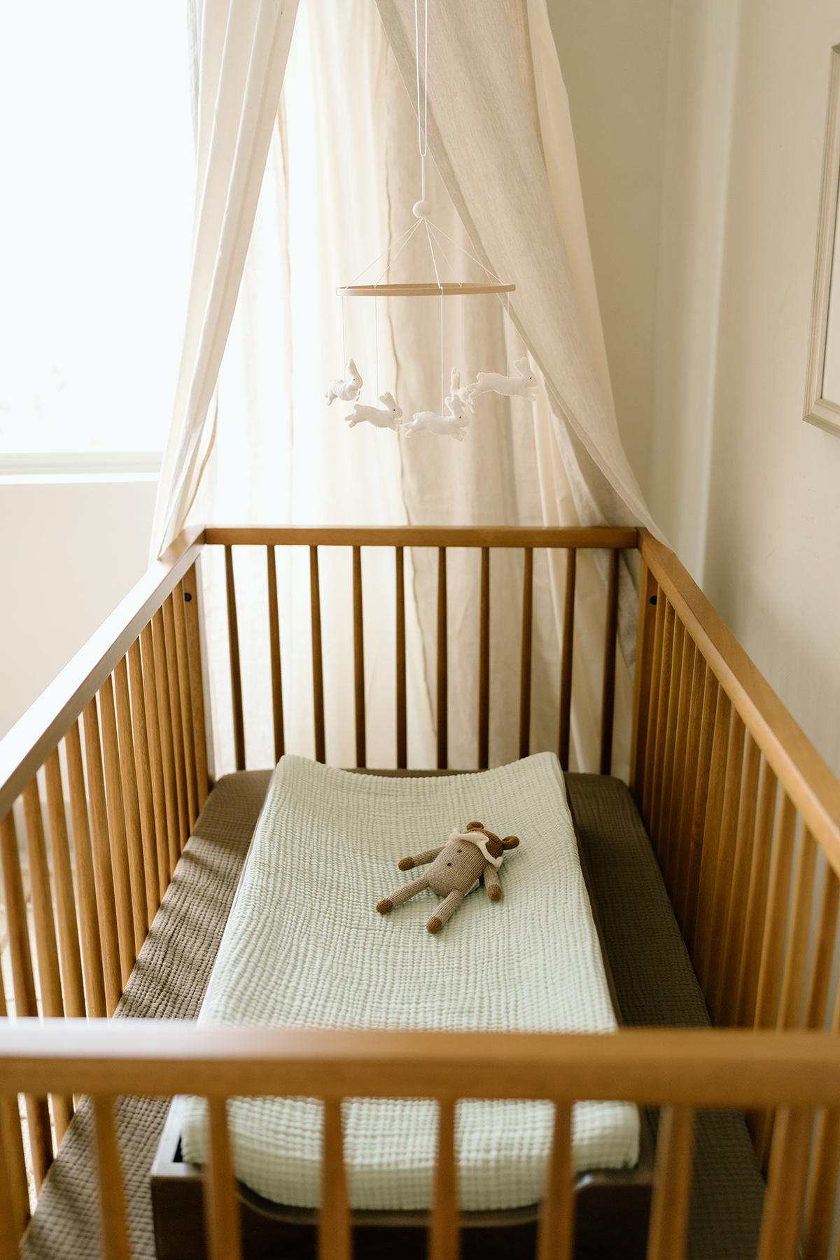 'Sea Moss' Sage Green - Premium Muslin Changing Pad Cover