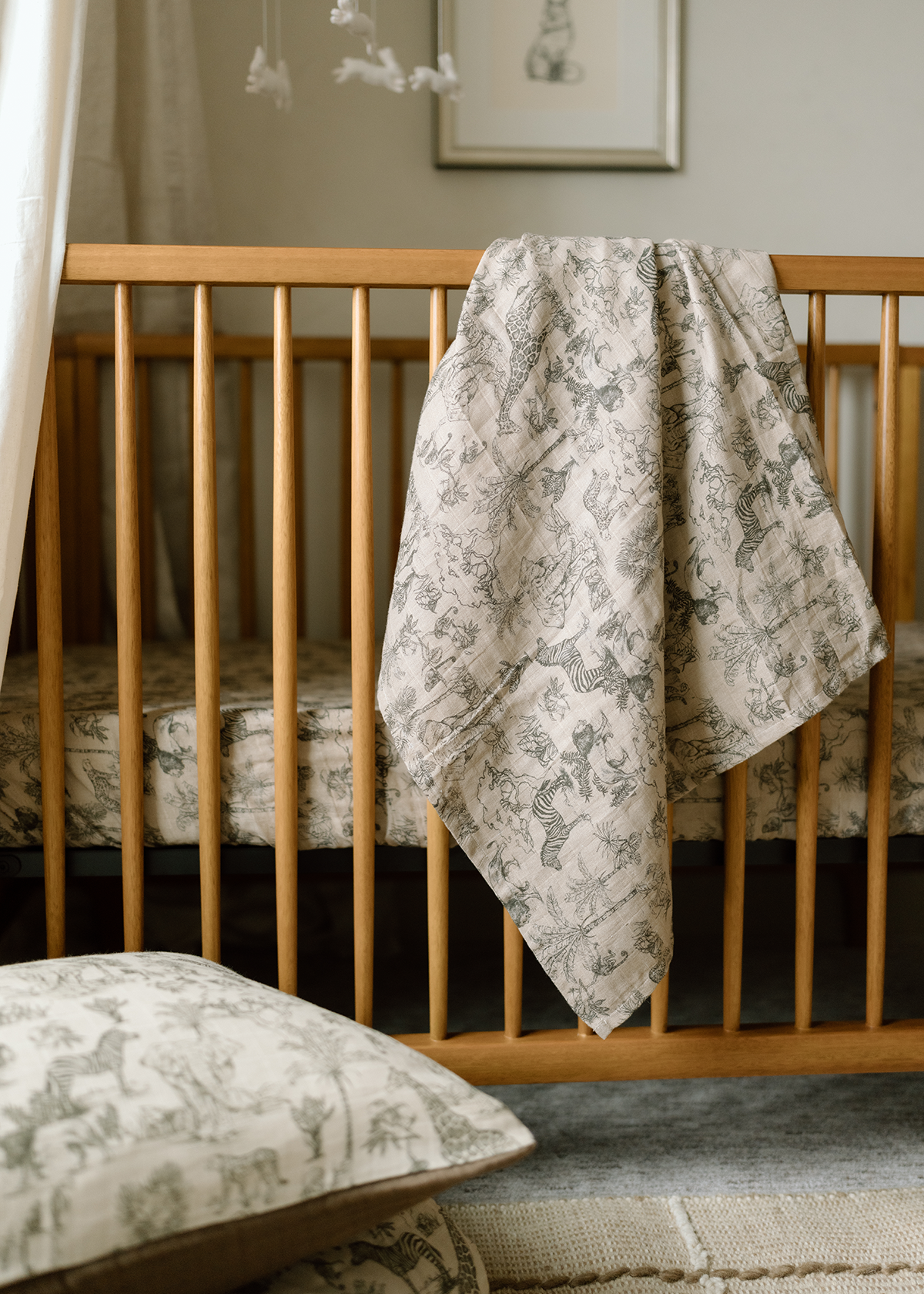 Vintage Safari & Woodland Nursery - Muslin Swaddle Blanket Set