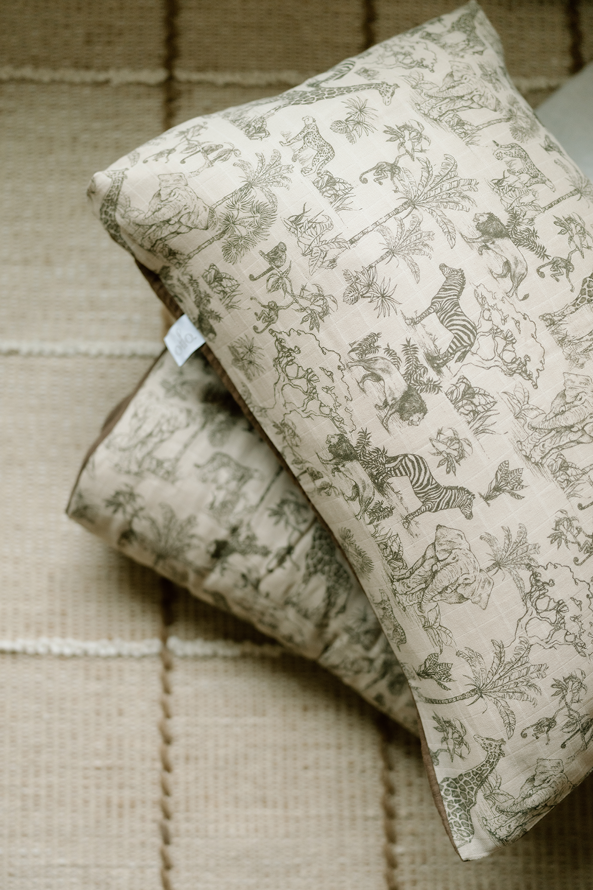 'Vintage Safari' Nursery - Premium Muslin Crib Quilt & Sham