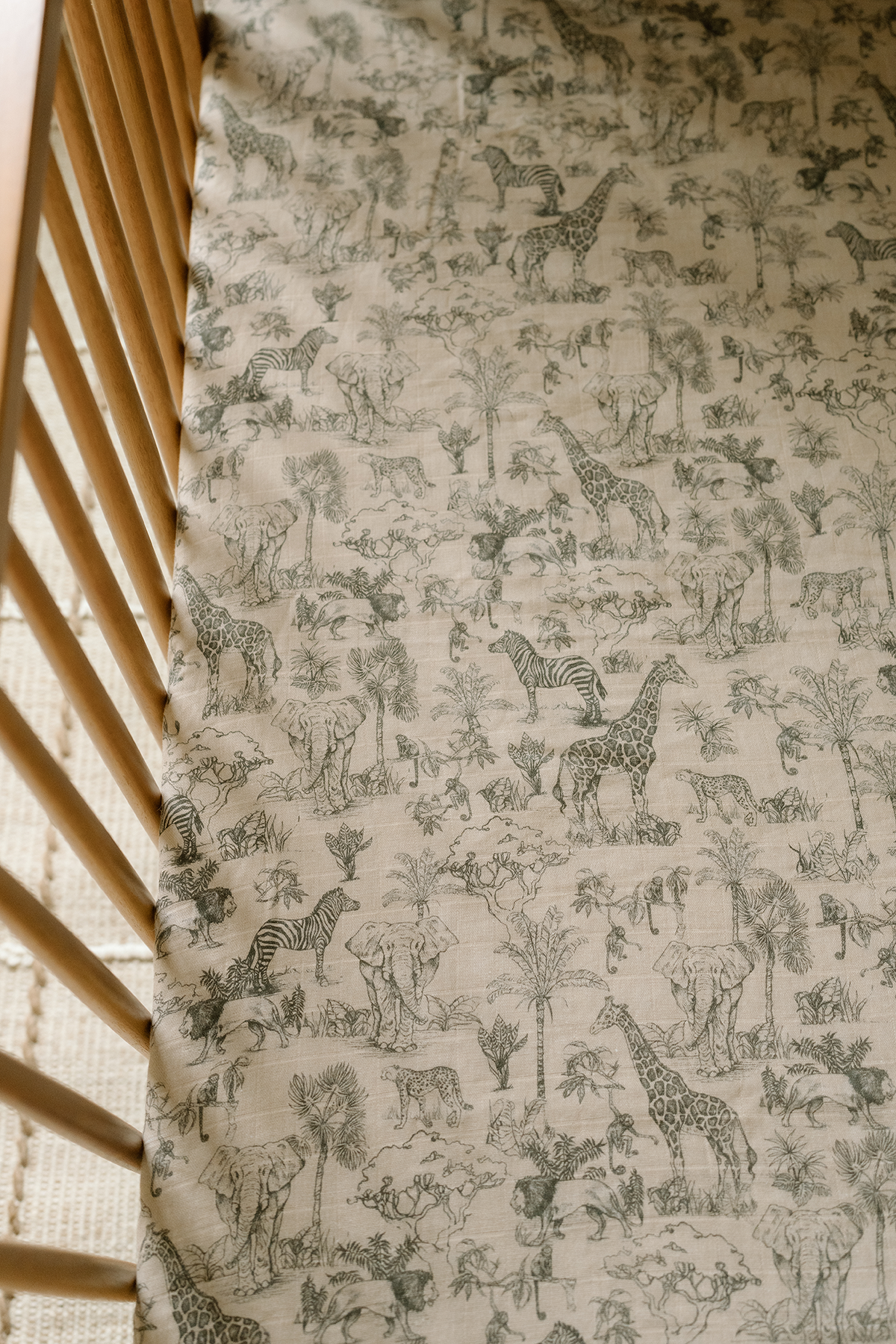 'Vintage Safari' Nursery - Crib Sheet