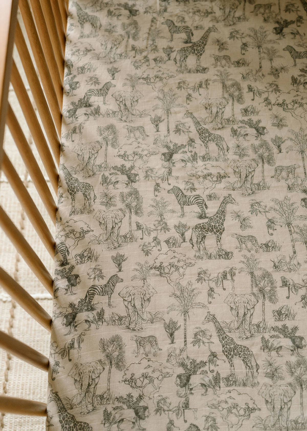 Vintage Safari Nursery - Crib Sheet