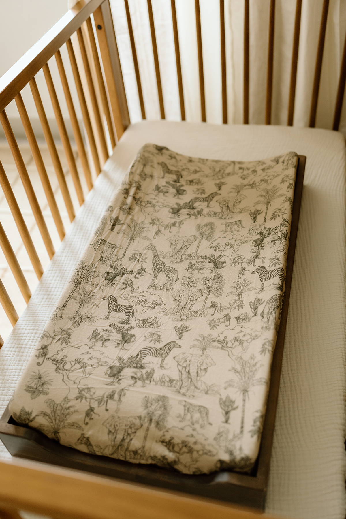 'Vintage Safari' Nursery - Changing Pad Cover