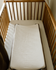 'Eggshell' Creme - Premium Muslin Changing Pad Cover