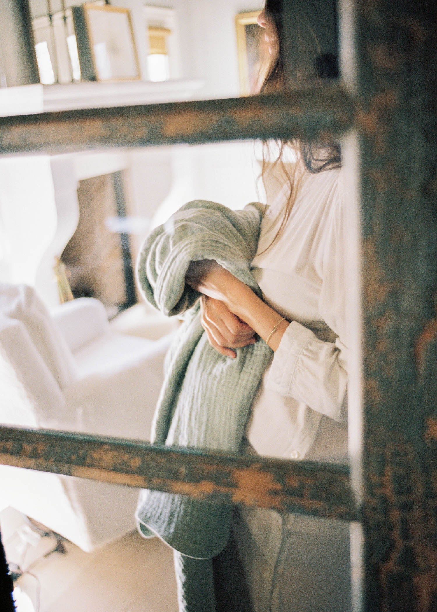 'Sea Moss' Sage Green - Premium Muslin Blanket
