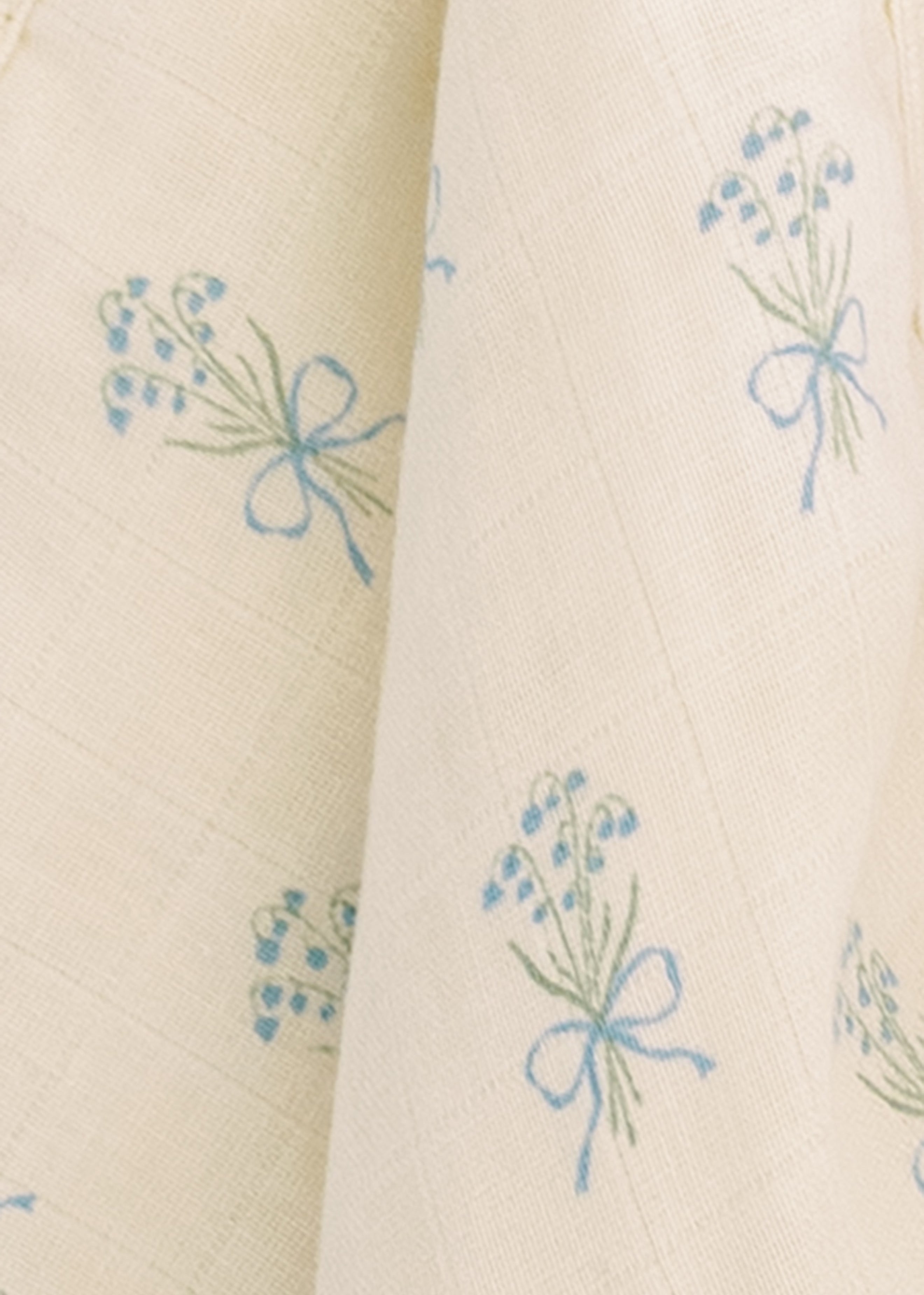 Bunny & Lily of the Valley - Muslin Swaddle Blanket Set