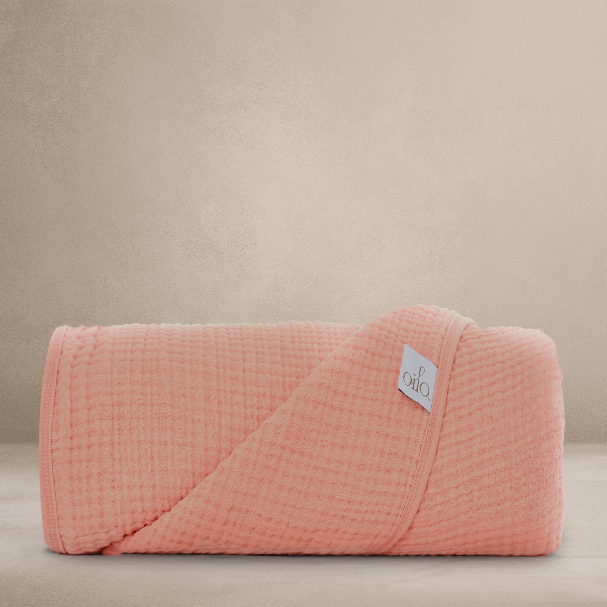 &#39;Rosette&#39; Pink - Premium Muslin Blanket