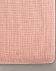 'Rosette' Pink - Premium Muslin Crib Sheet