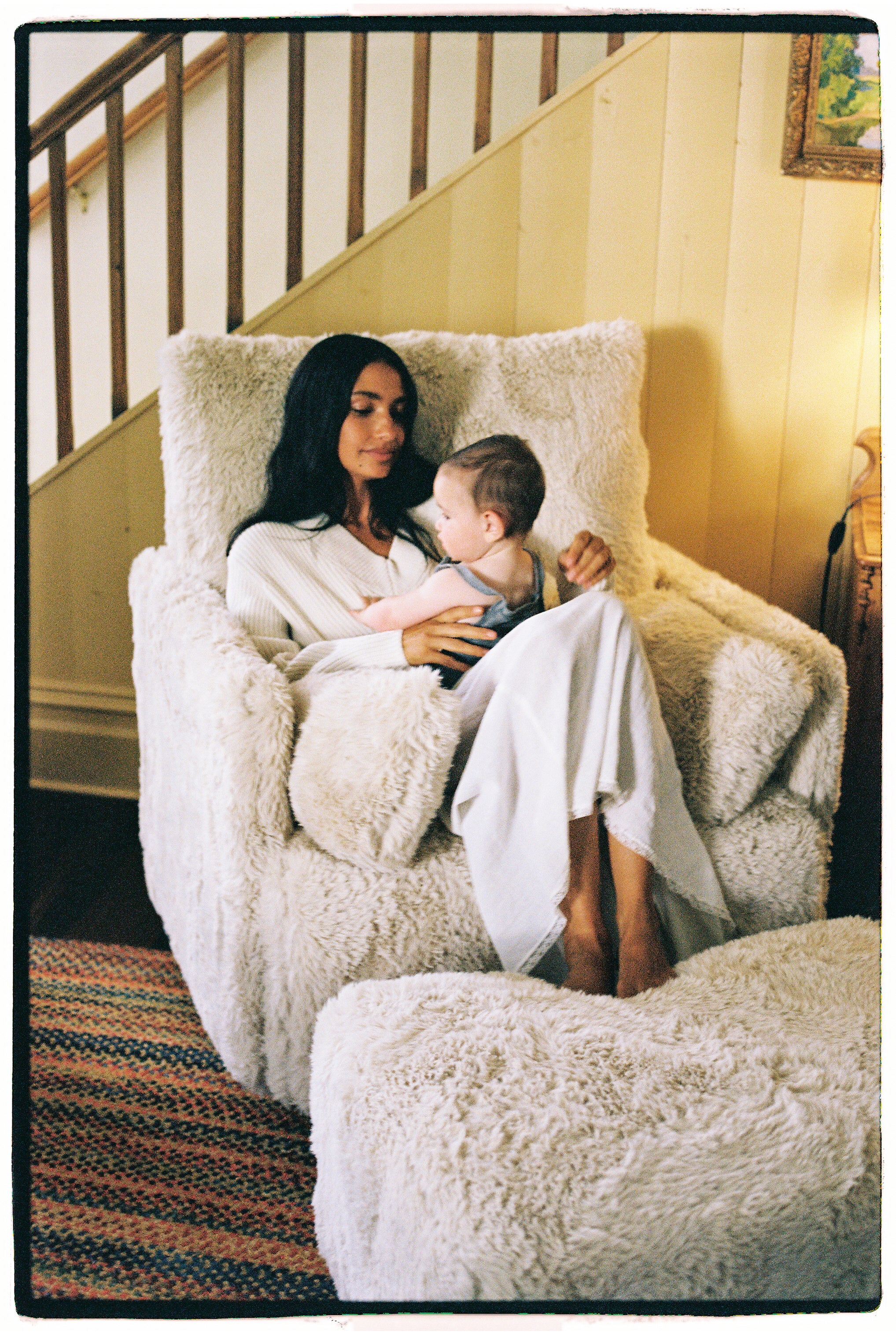 Ollie: a Chair and a Half - Swivel Nursery Glider with Back Recline Feature - Aussie Faux Hide