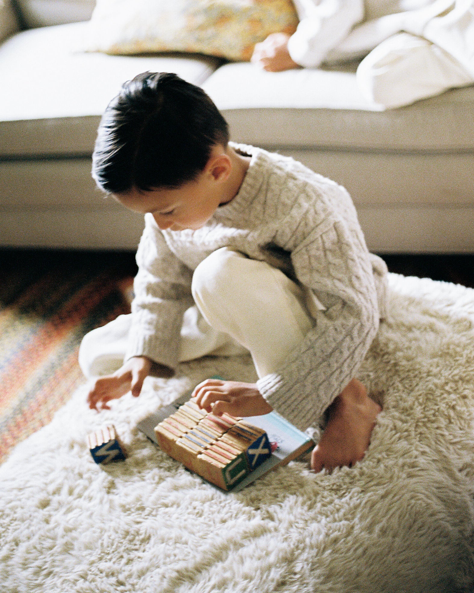 Ollie Ottoman: Standard Size - Stationary Rectangle Ottoman With Wood Legs