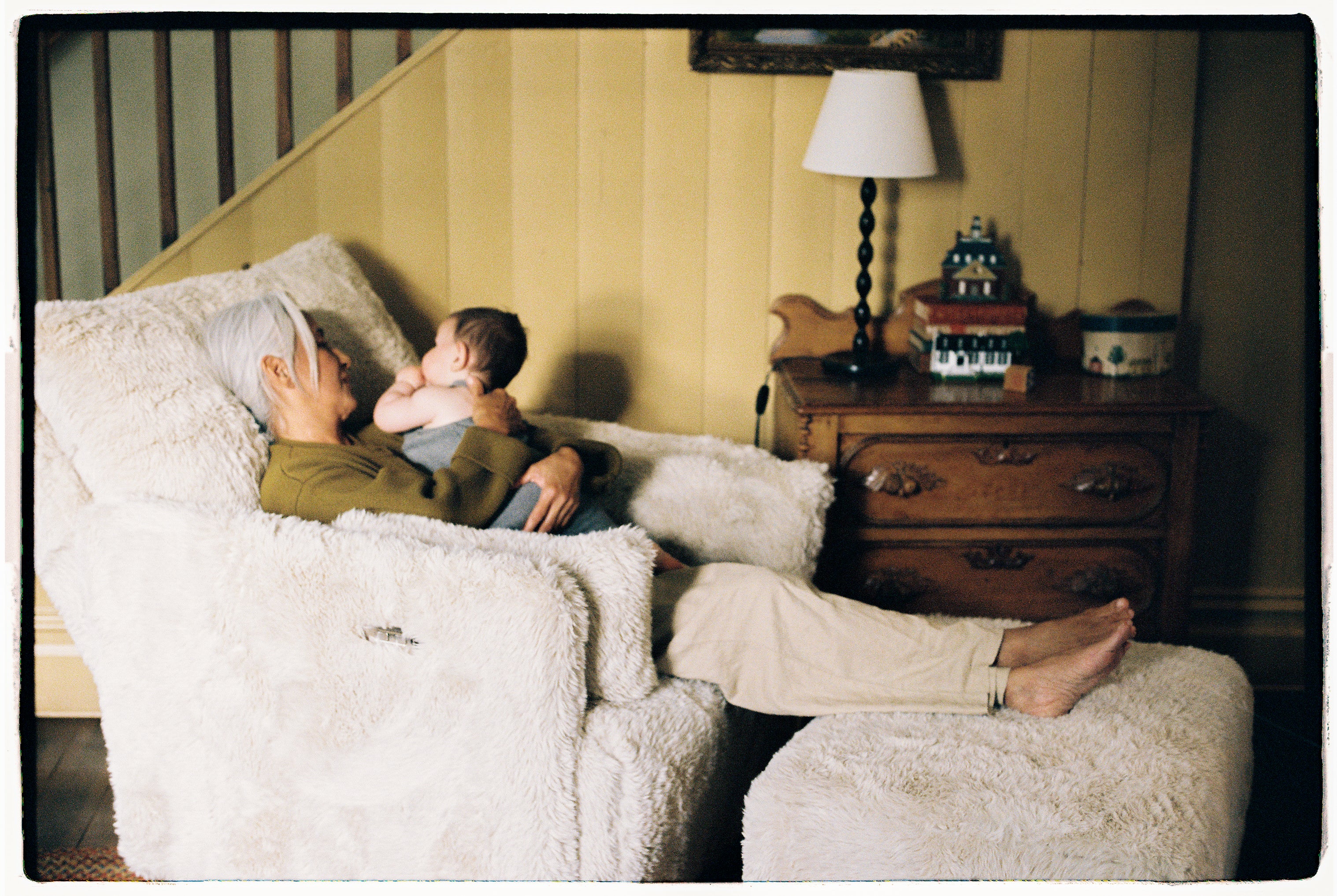 Ollie: a Chair and a Half - Swivel Nursery Glider with Back Recline Feature - Aussie Faux Hide