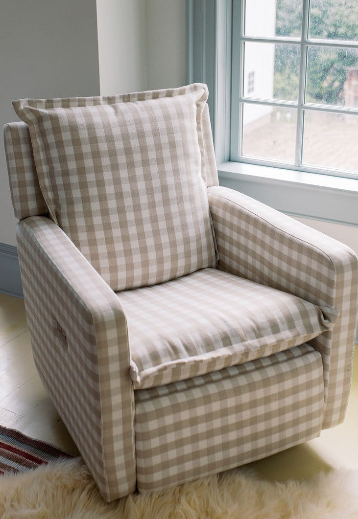 Oilo Studio Glider Flynn Gliding Swivel Nursery Recliner Toasted