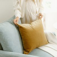 Faux Mohair 'Gold' Throw Pillow