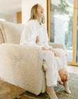 Drew – Gliding Swivel Nursery Recliner - Sheepskin Linen