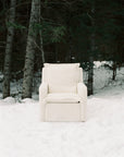 Flynn – Gliding Swivel Nursery Recliner - Sheepskin Cloud