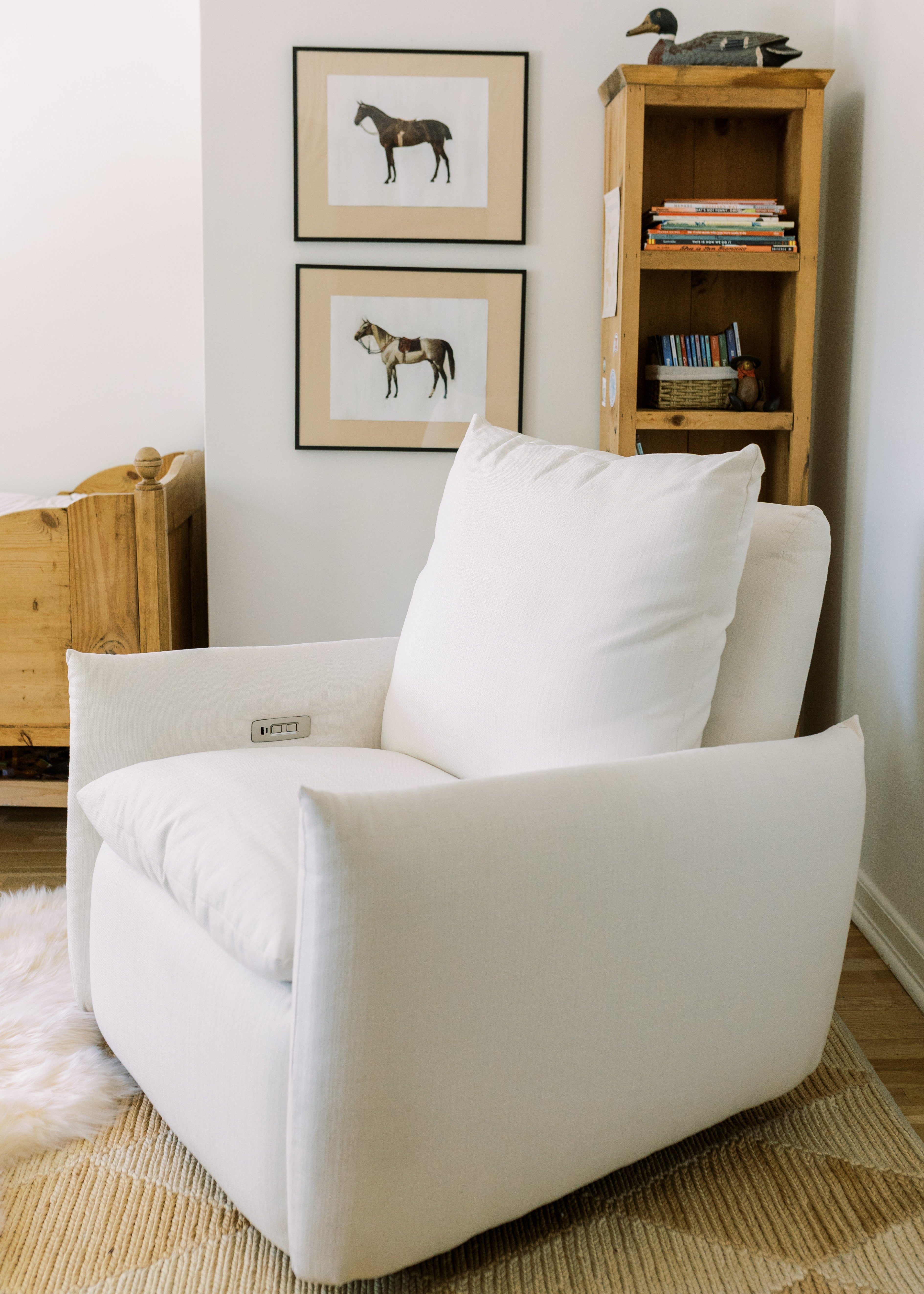 James: a Chair and a Half - Gliding Swivel Nursery Recliner