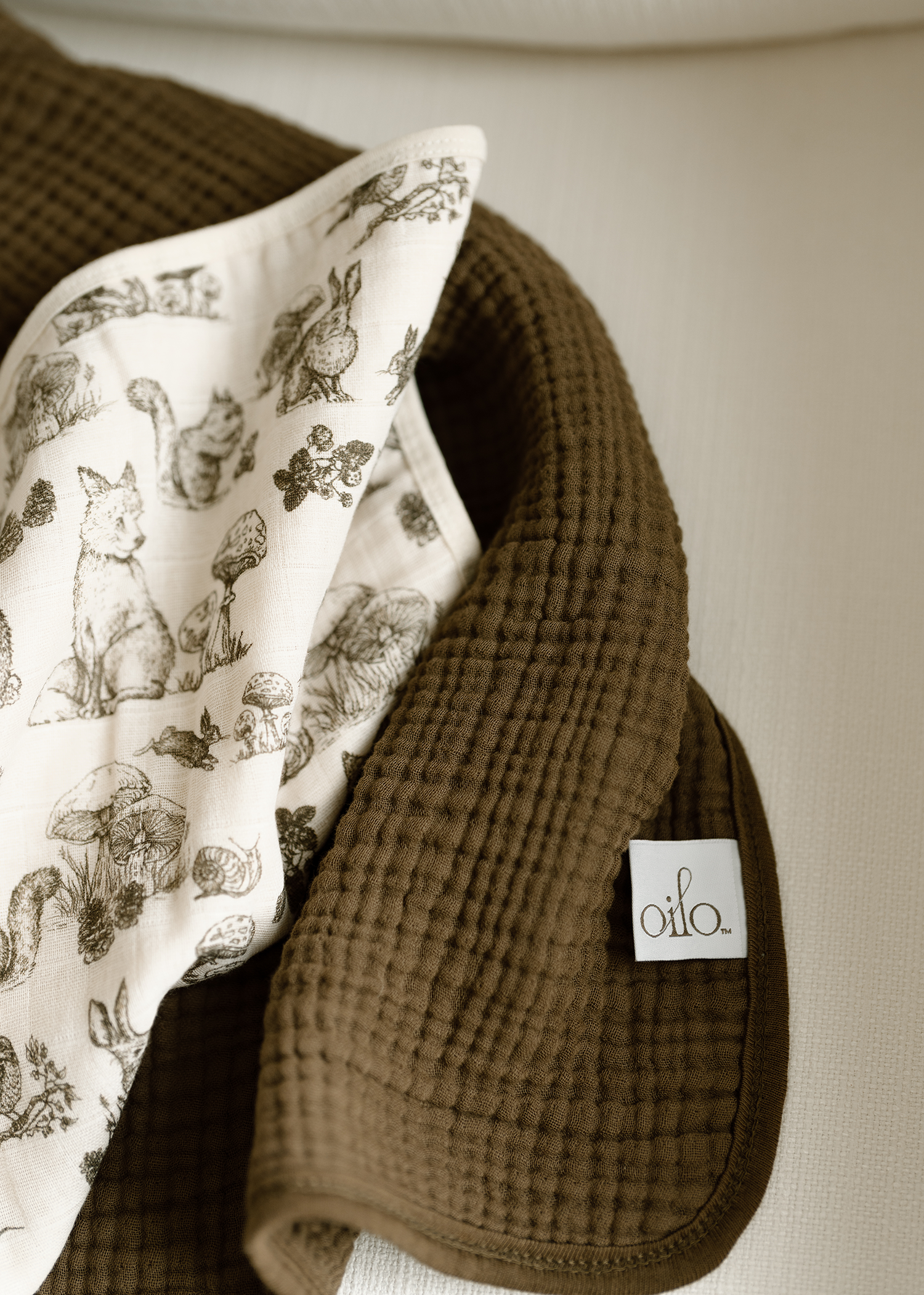 'Vintage Safari' & 'Woodland' Nursery - Muslin Burp Cloth 2-Pack