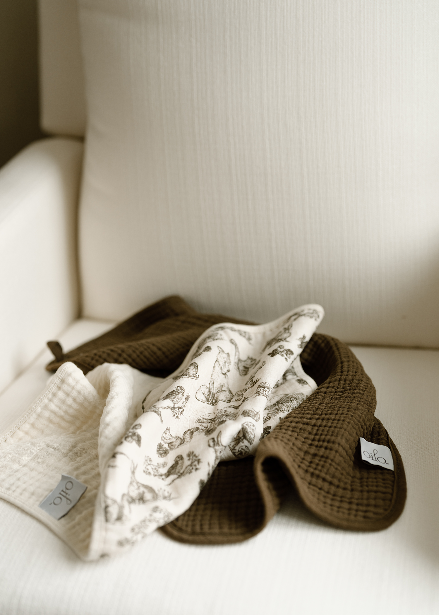 'Vintage Safari' & 'Woodland' Nursery - Muslin Burp Cloth 2-Pack