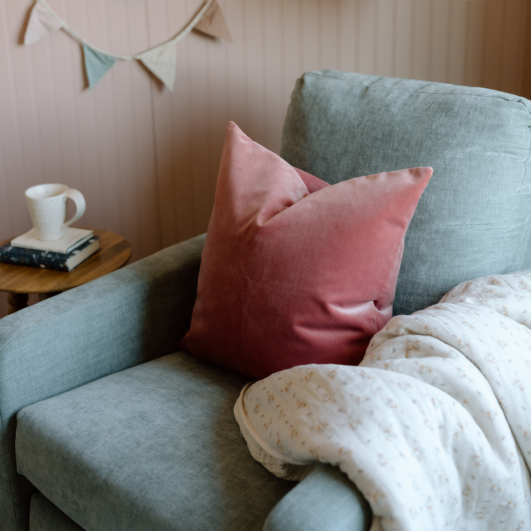 Faux Mohair 'Coral' Throw Pillow