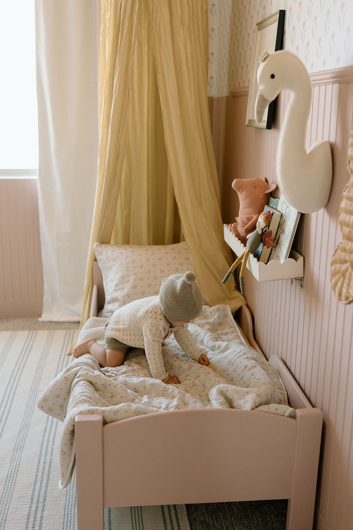 'Dainty Floral' - Premium Muslin Crib Quilt & Sham
