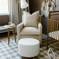 NOLA – Swivel Nursery Glider – Sheepskin Linen