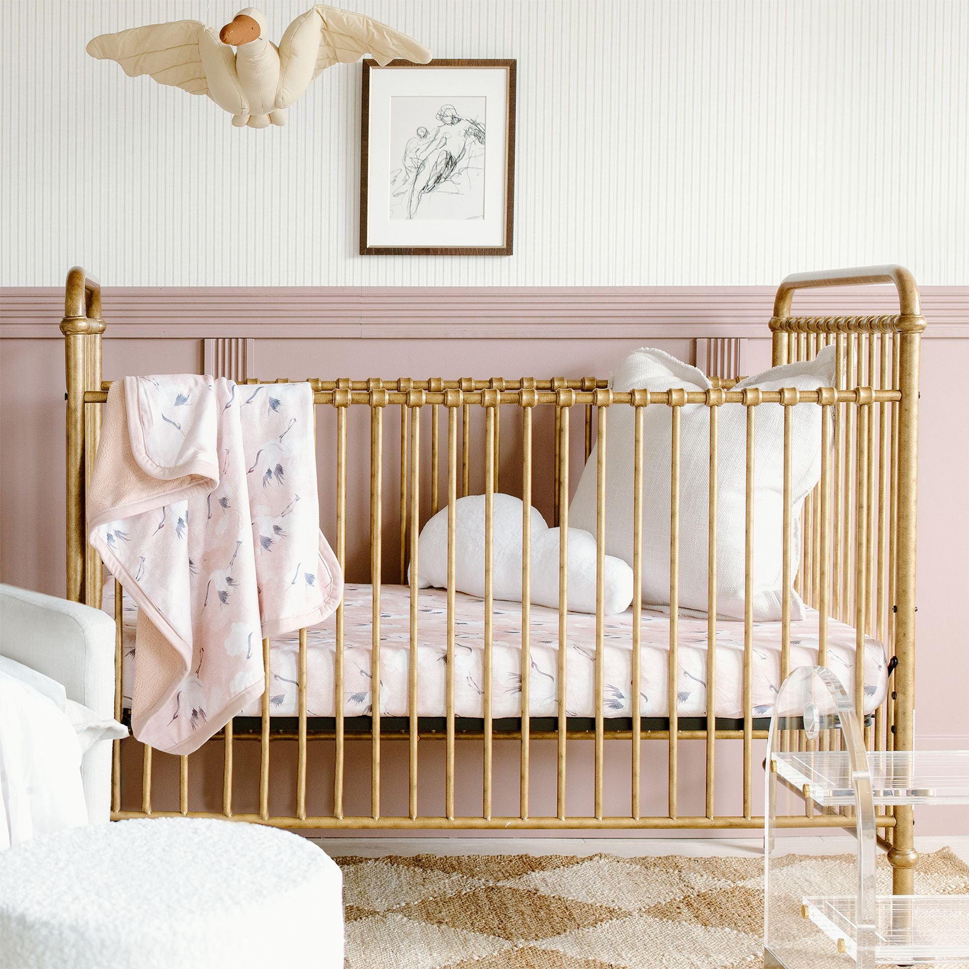Crane Crib Sheet