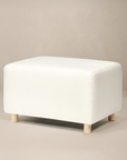 Ollie Ottoman: Standard Size - Stationary Rectangle Ottoman With Wood Legs