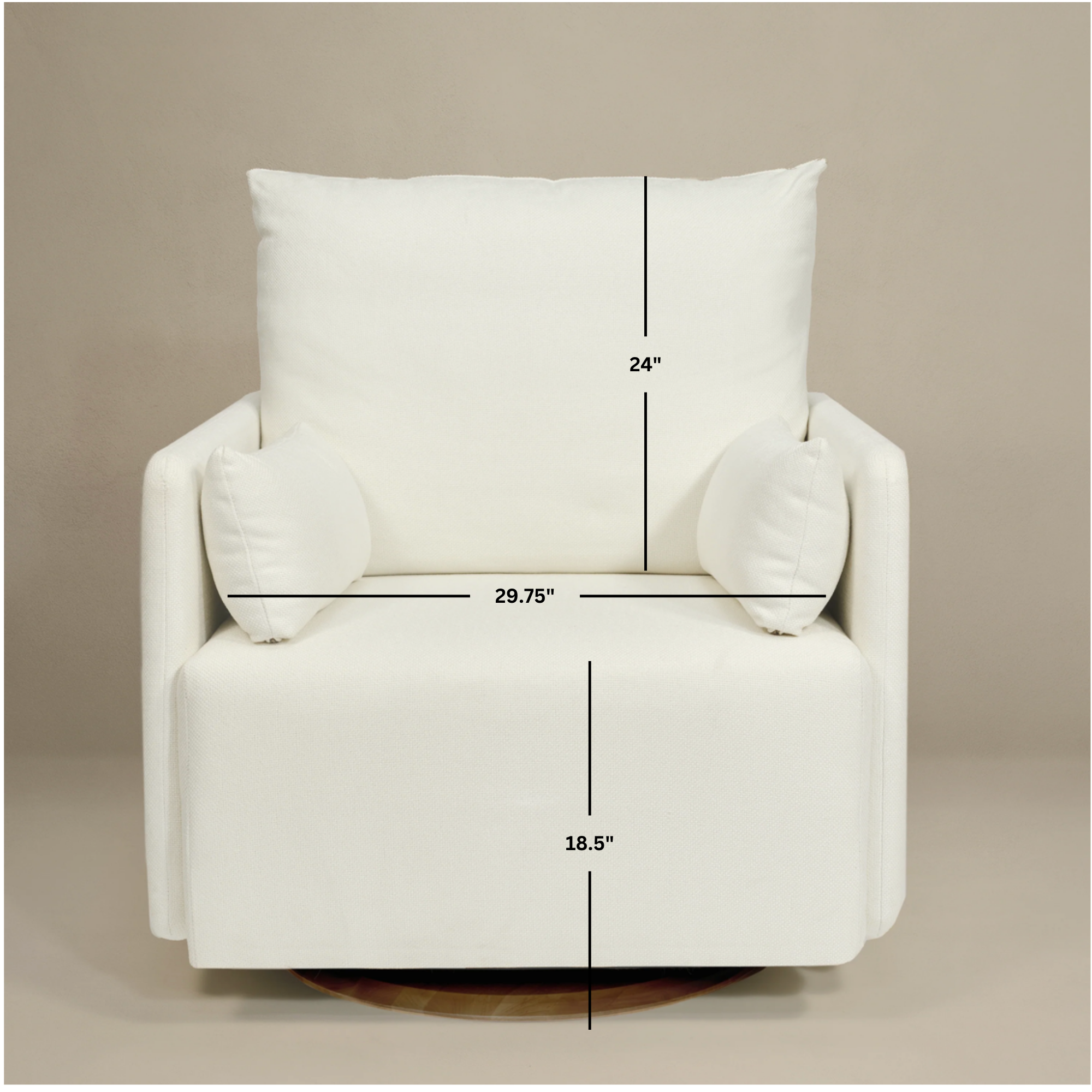Ollie: a Chair and a Half - Swivel Nursery Glider with Back Recline Feature - High Performance Bouclé Oyster